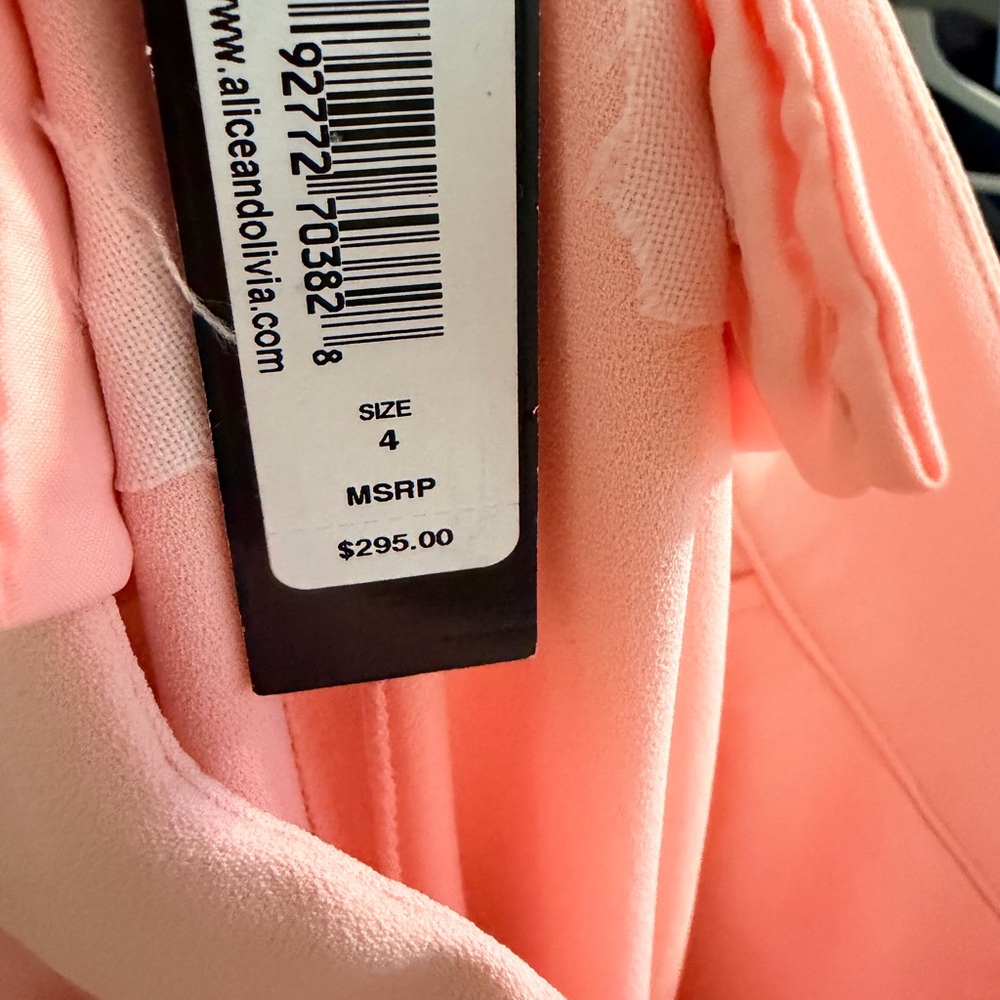 Alice + Olivia Blush Pink Wide-Leg Trousers - Picture 3 of 8
